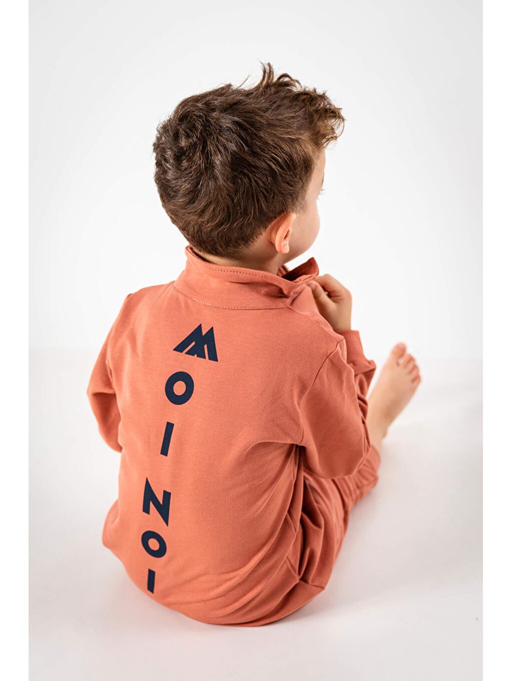 Kahverengi Yandan Fermuarlı  Bebek Tulum-4