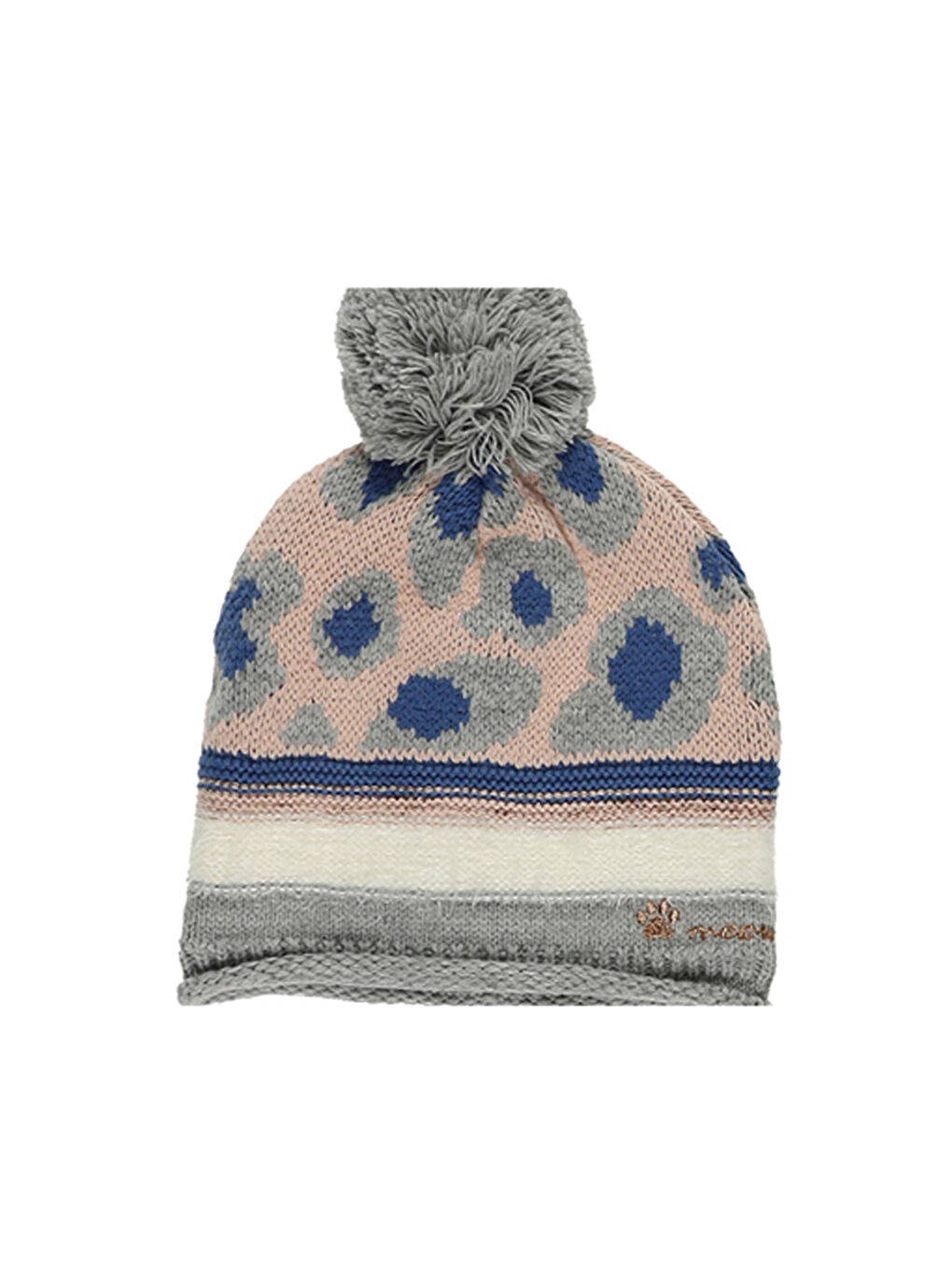 Gri Kız Çocuk Şapka Eldiven Set-8