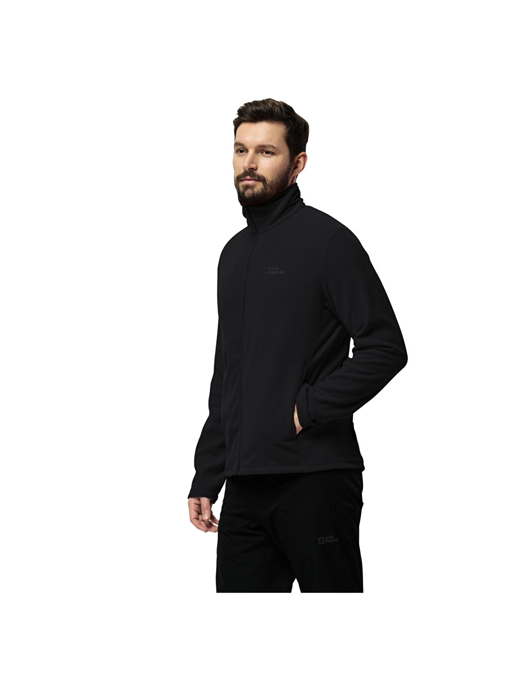 Taunus Fz Erkek Siyah Polar Fermuarlı Sweatshirt-2