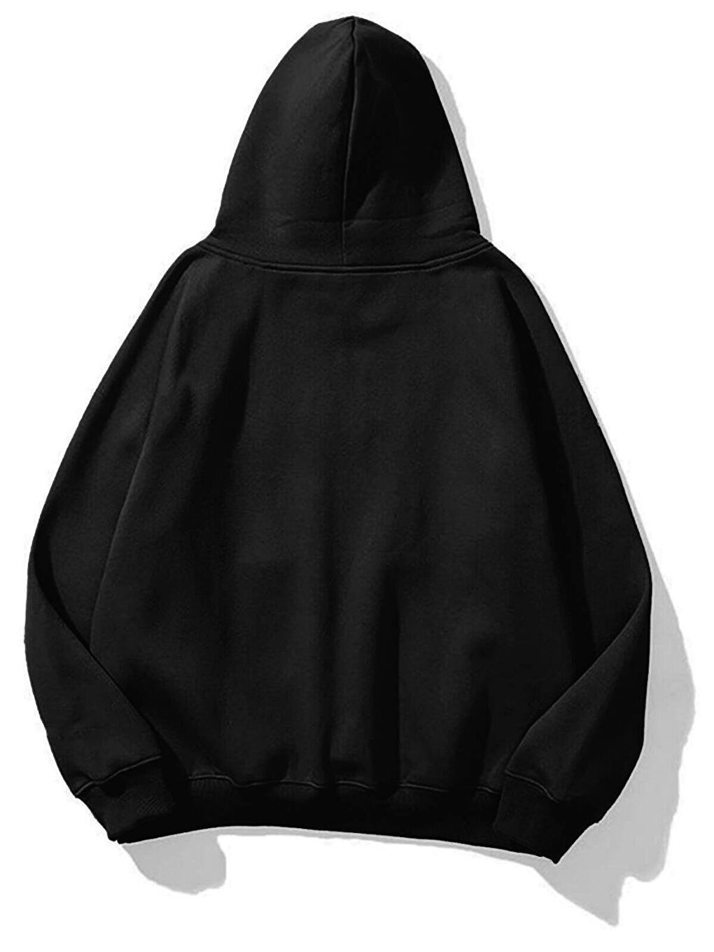 Kadın Siyah Elmas Fuicy Baskılı Oversize Kapüşonlu Sweatshirt-1