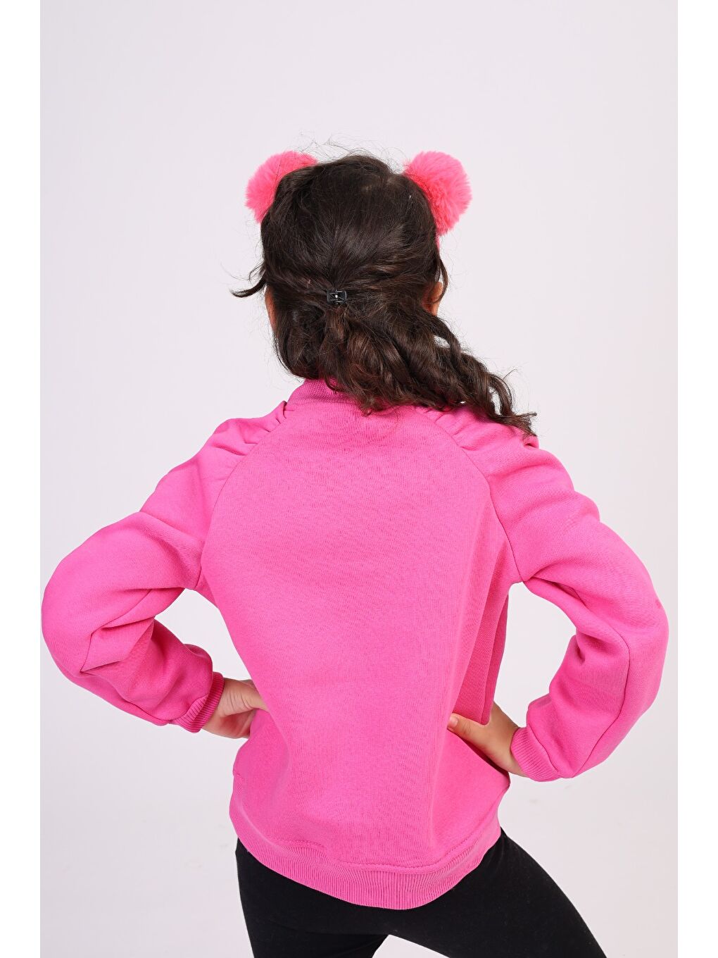 Fuşya Kız Çocuk Sweatshirt-1