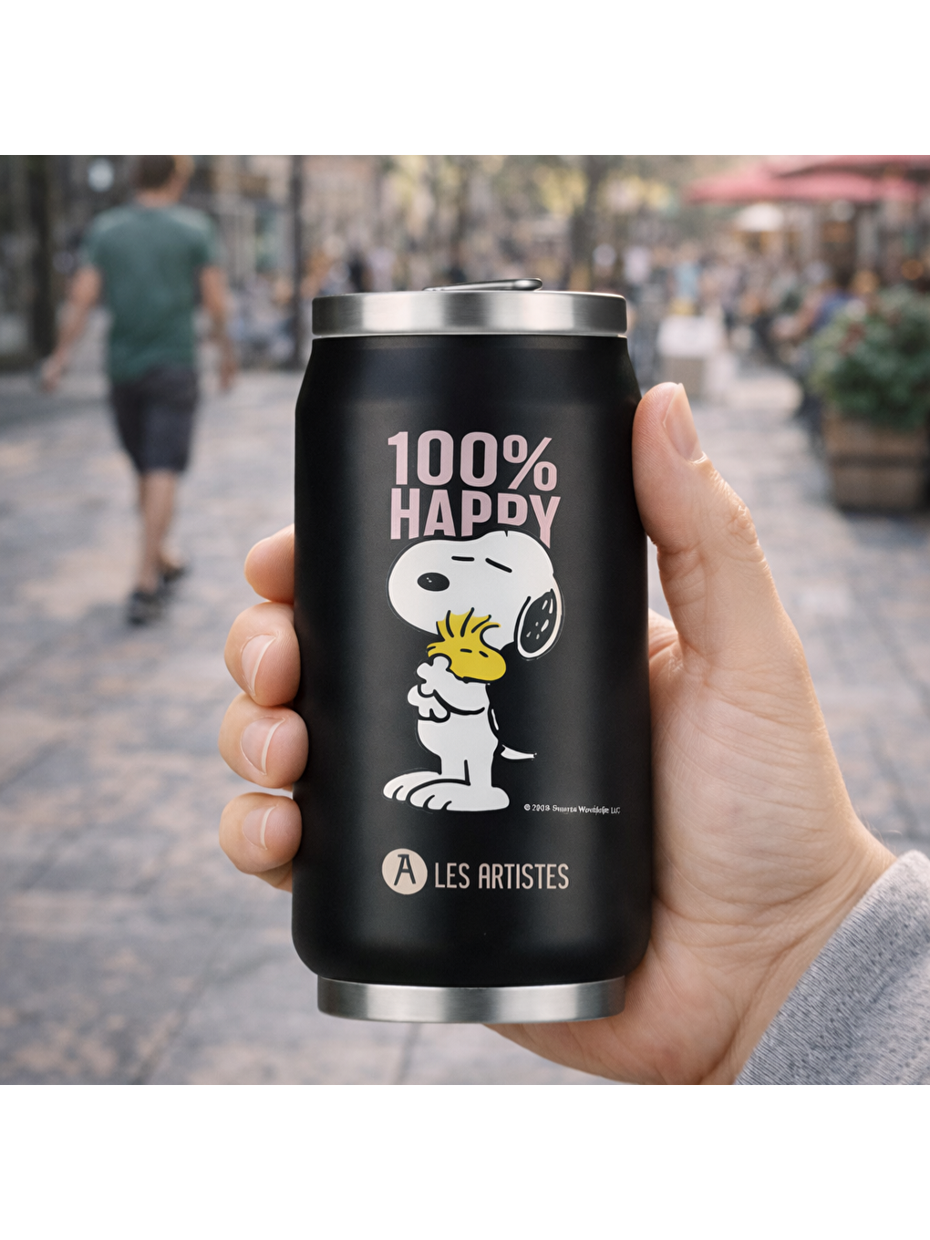 Karışık Isı Yalıtımlı Kutu Çelik Termos 280ml Happy Snoopy-3