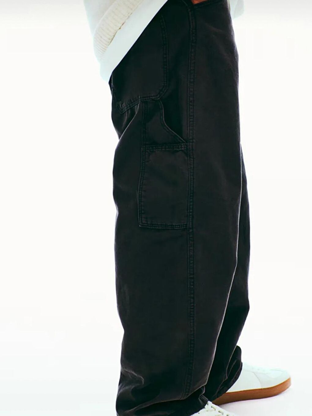 Erkek Çocuk Siyah Renk Baggy Carpenter Jeans-2