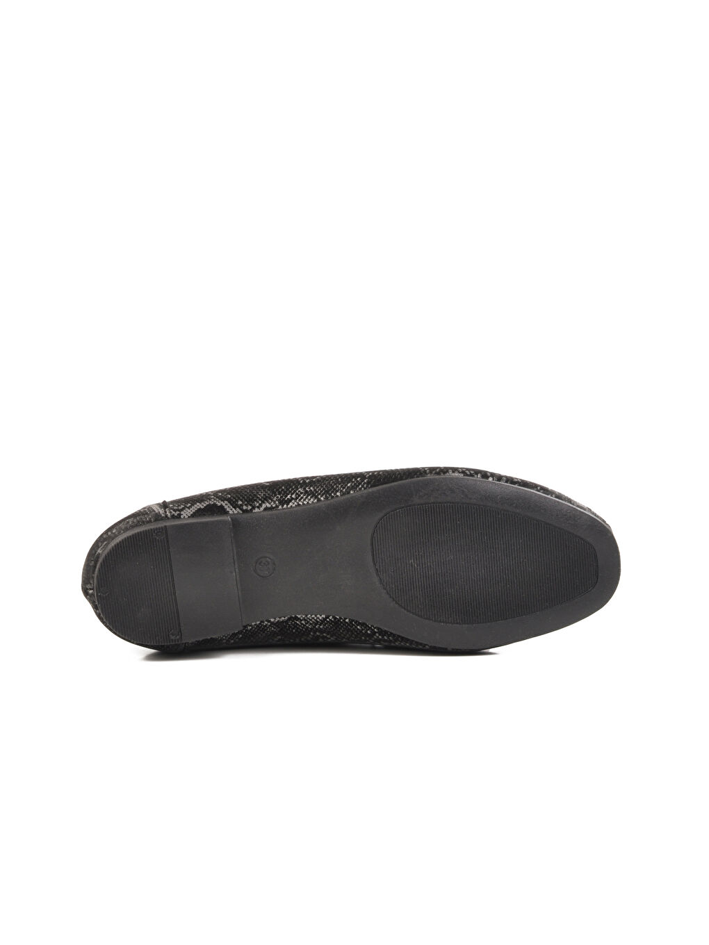 Siyah Desenli İnce Taban Hafif Kadın Babet B-22 Z-4