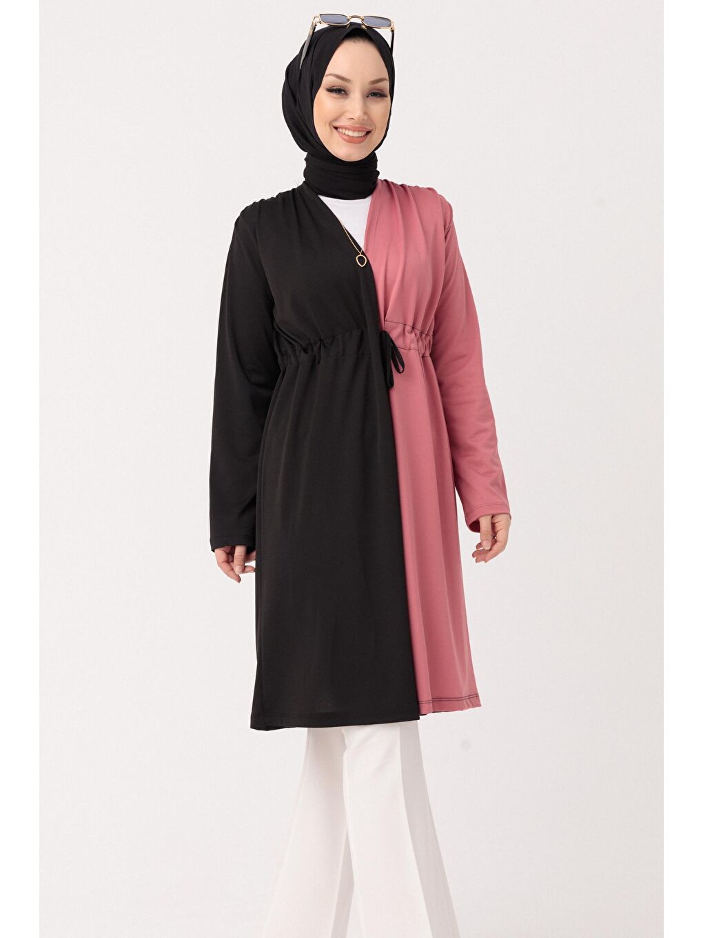 TOFİSA Düz Orta Kadın Pembe Tunik GUL - 3757 - 3757