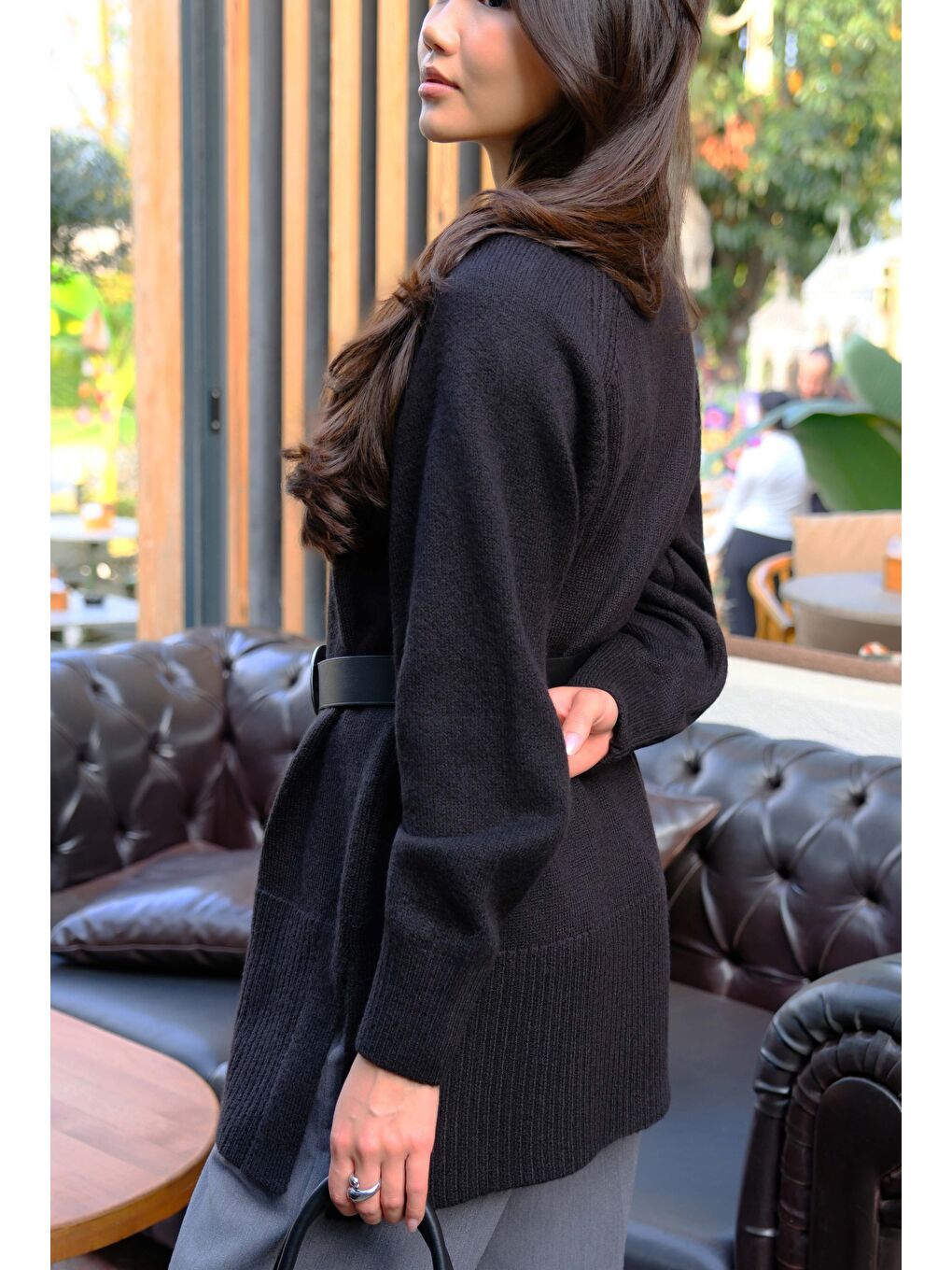 Balıkçı Yaka Basic Kazak Siyah-3