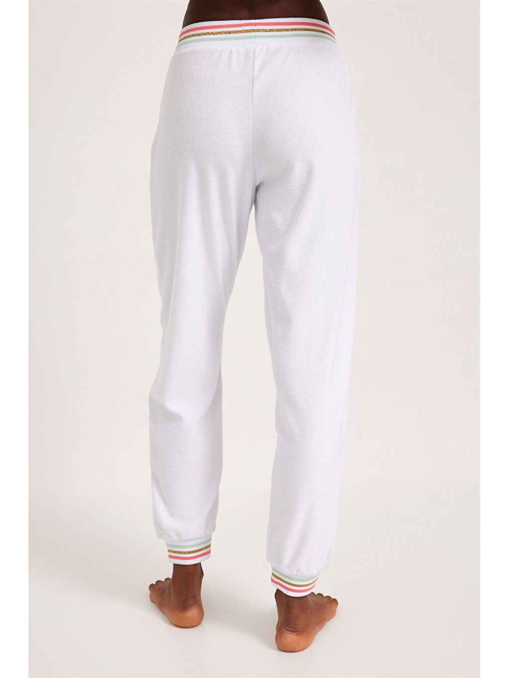 Fun Giraffe Kadın Havlu Pijama Altı Beyaz-3