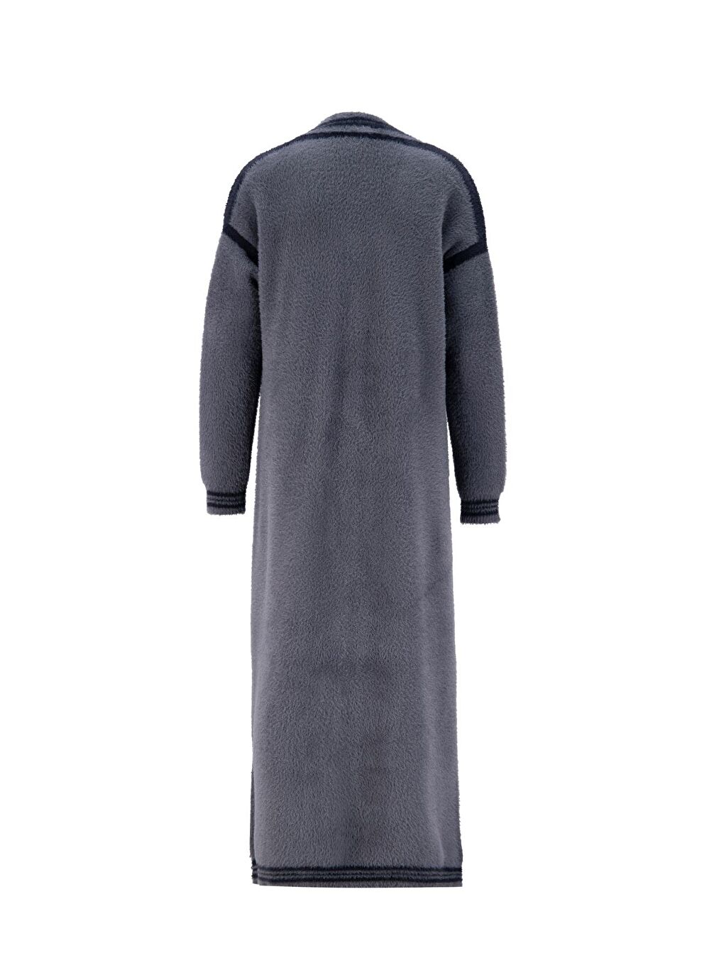 Gri Pelüş Hırka 24Kd2801 Antrasit-6