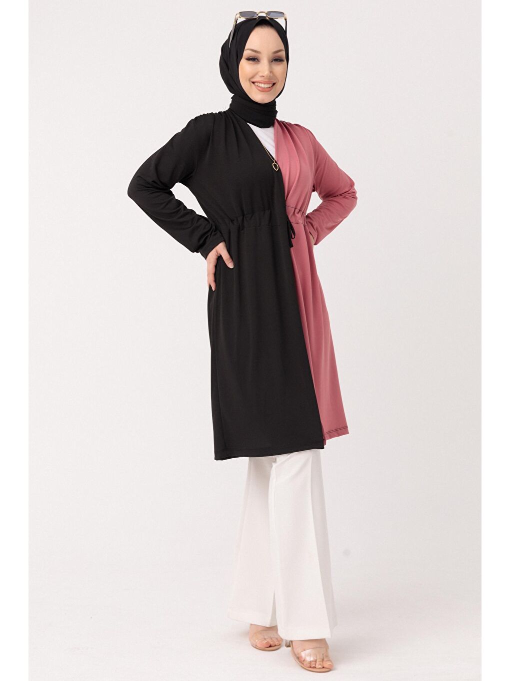 TOFİSA Düz Orta Kadın Pembe Tunik GUL - 3757 - 3757 - 1