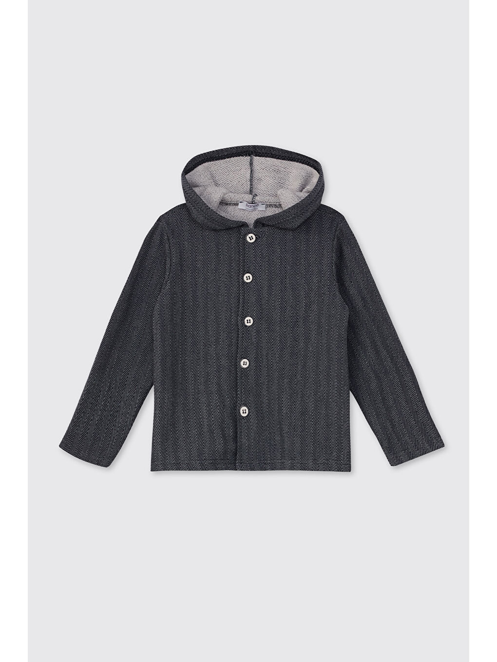 Erkek Çocuk Kapüşonlu Lacivert Örme Ceket