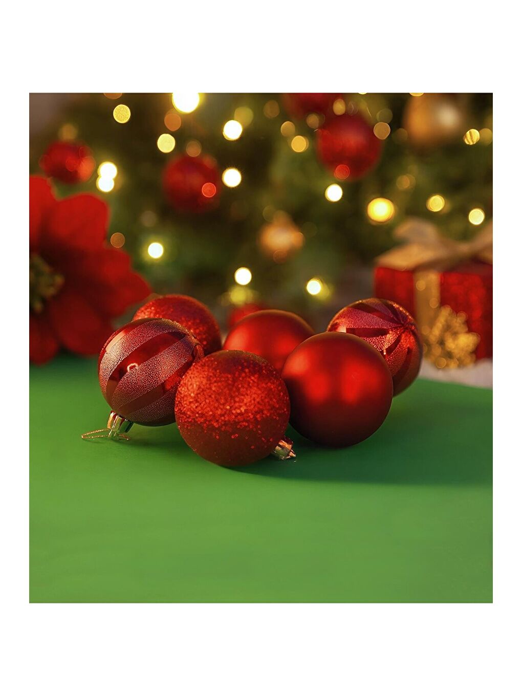 Karışık Yılbaşı Ağaç Süsü Top Seti – 6 Adet-1