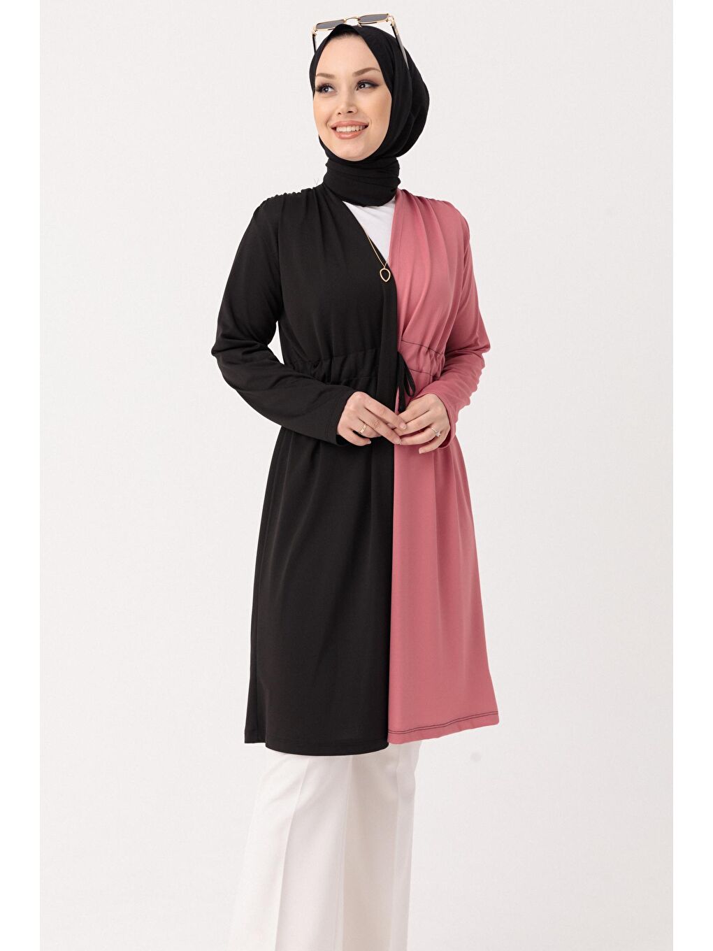 TOFİSA Düz Orta Kadın Pembe Tunik GUL - 3757 - 3757 - 2