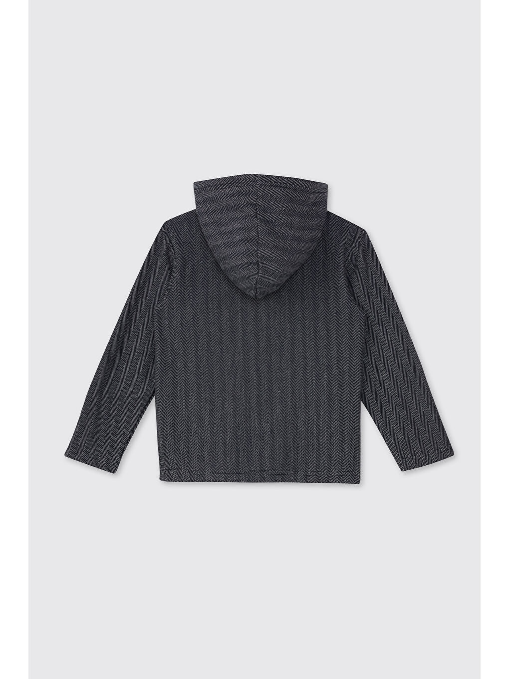 Erkek Çocuk Kapüşonlu Lacivert Örme Ceket-1