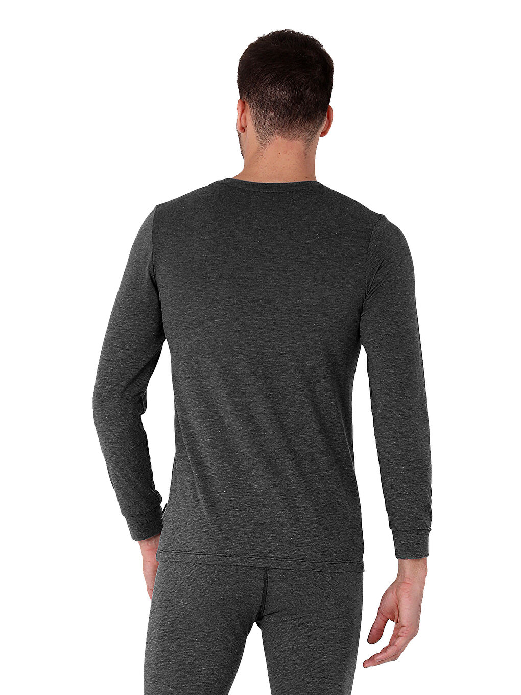 Ekru Heavy Unisex Uzunkol Termal Fanila ANTRASiT-1