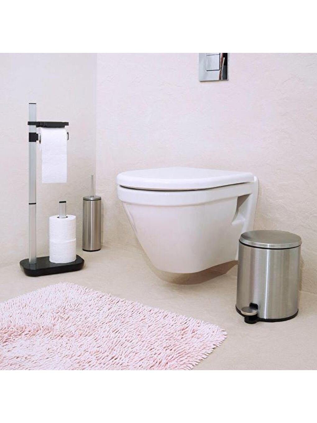 Cigo Paslanmaz Çelik Pedallı Banyo Çöp Kovası - Gri - 6 lt-2