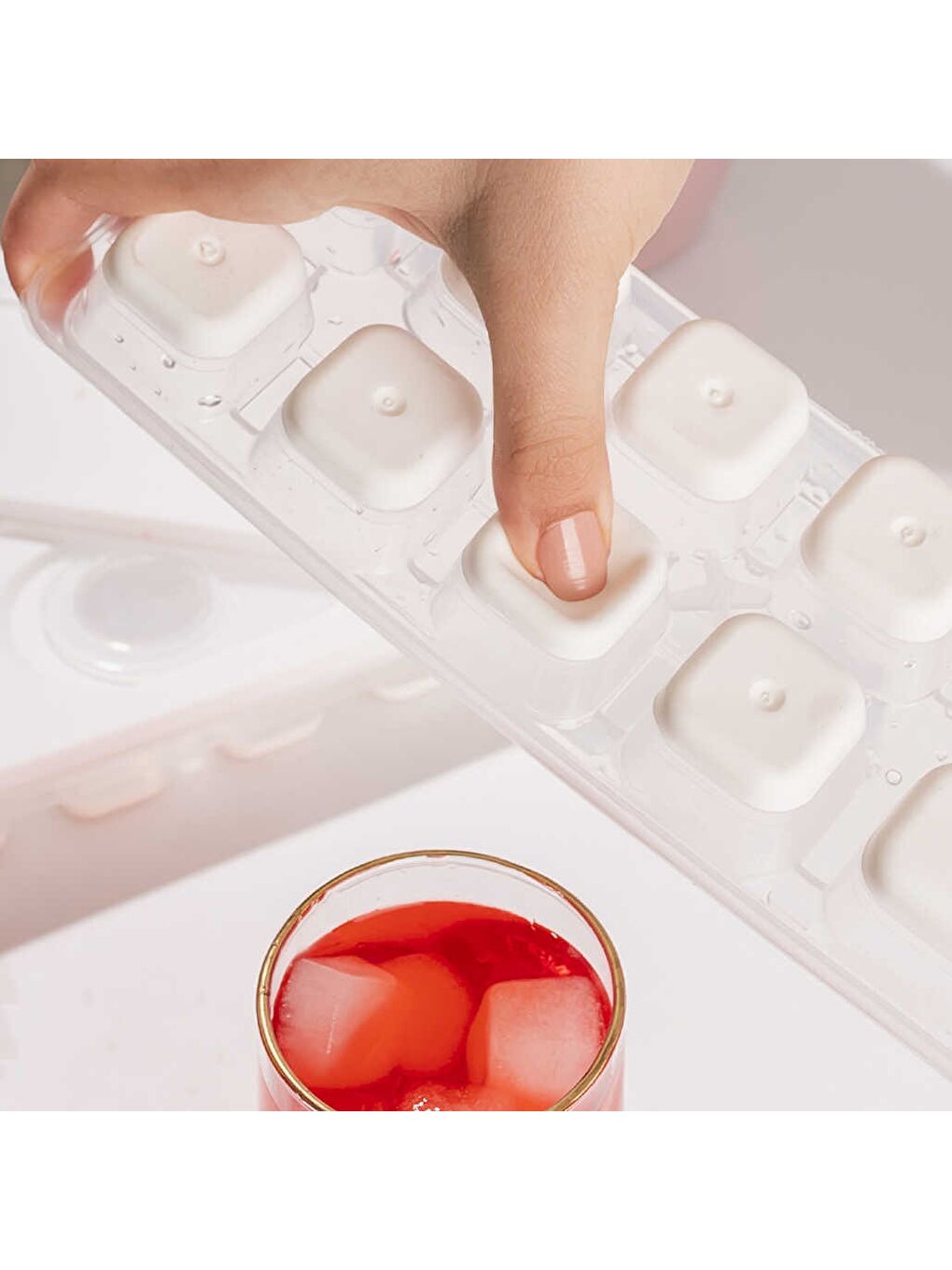 Org-160 12 Hazneli Silikon Tabanlı Buzluk Buz Kalıbı Beyaz-1