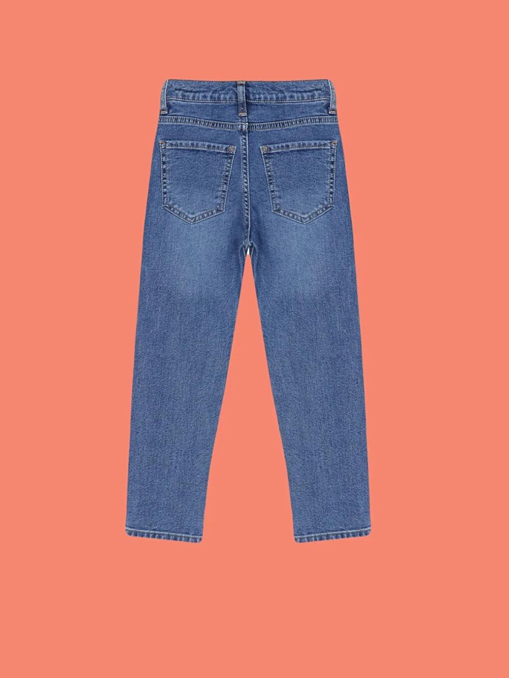 Mavi Renk Erkek Çocuk Skinny Esnek Lastikli Denim Pantolon Jean-3