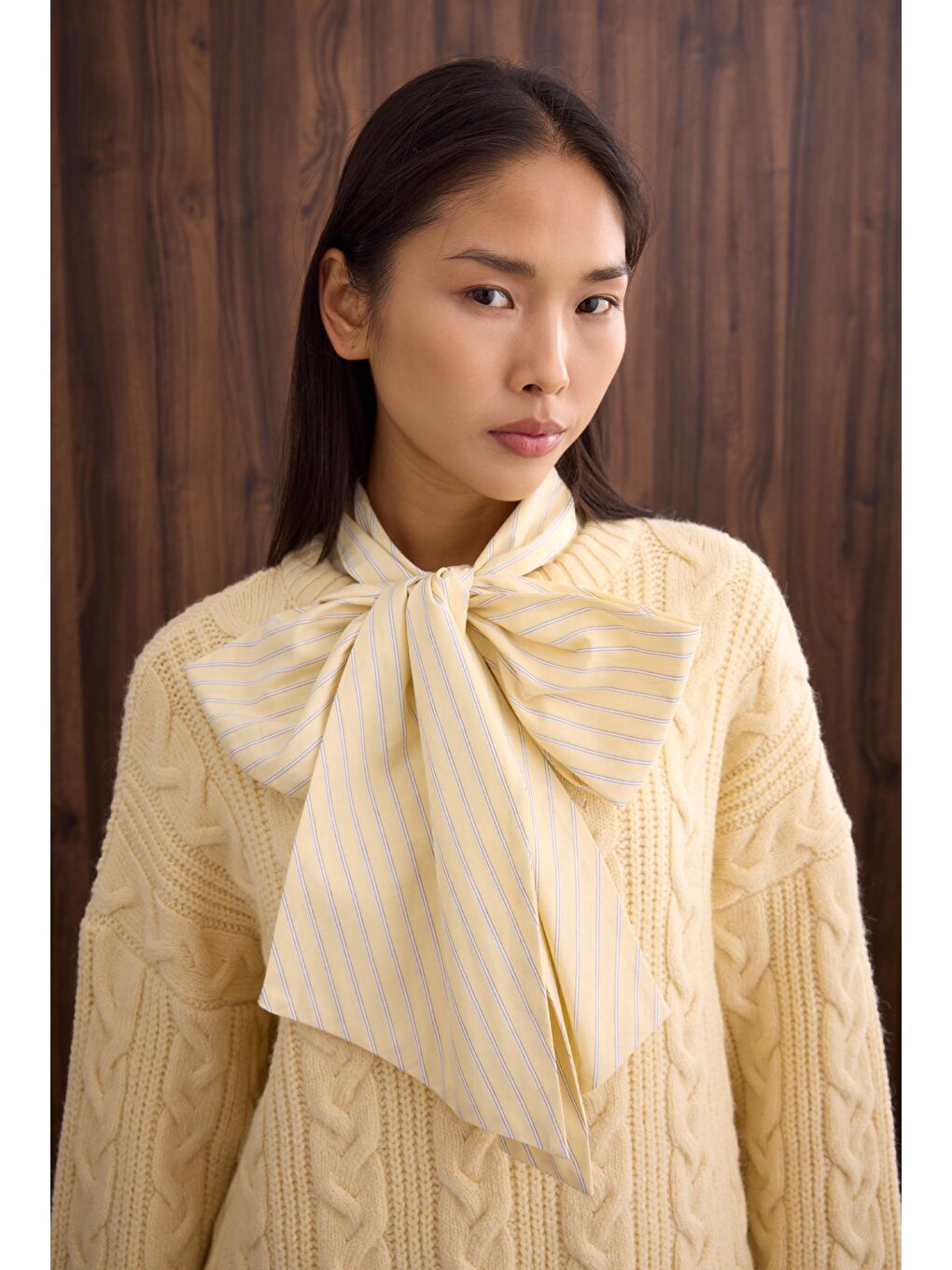 Sarı Örgülü Uzun Kazak Tereyağ-3