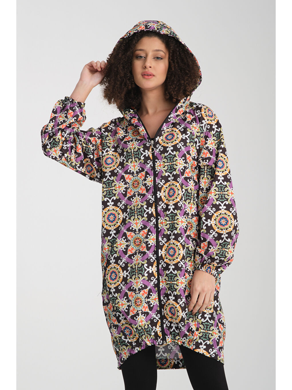 Turuncu Kadın Paraşüt Mont 2806