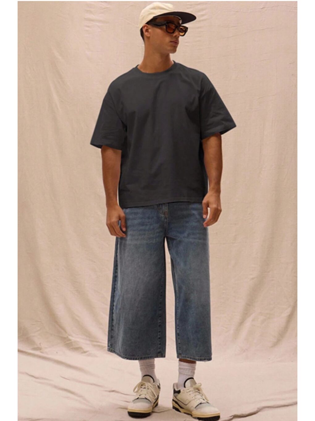 Siyah Erkek %100 Organik Pamuklu Kalın Dokulu Comfort Fit Bisiklet Yakalı T-shirt-2