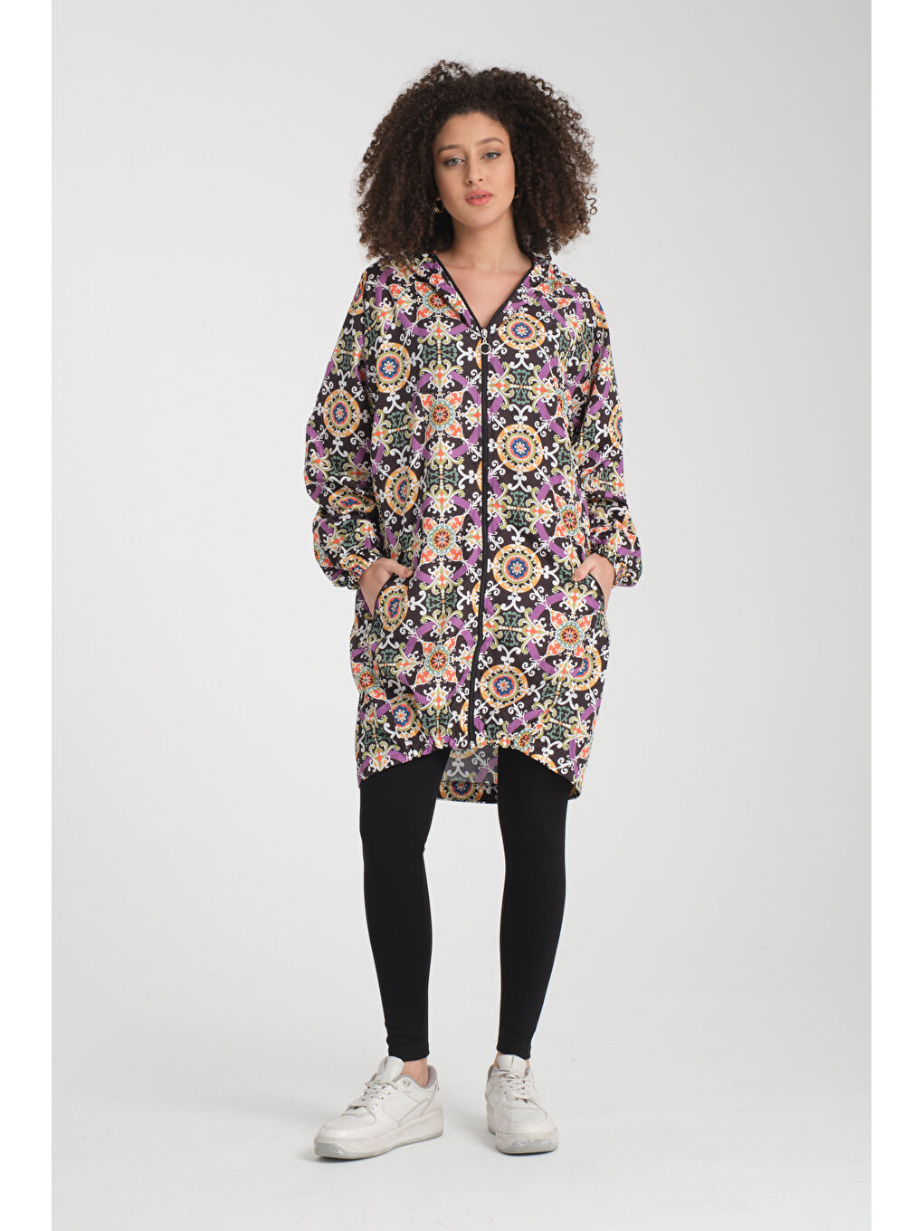 Turuncu Kadın Paraşüt Mont 2806-1