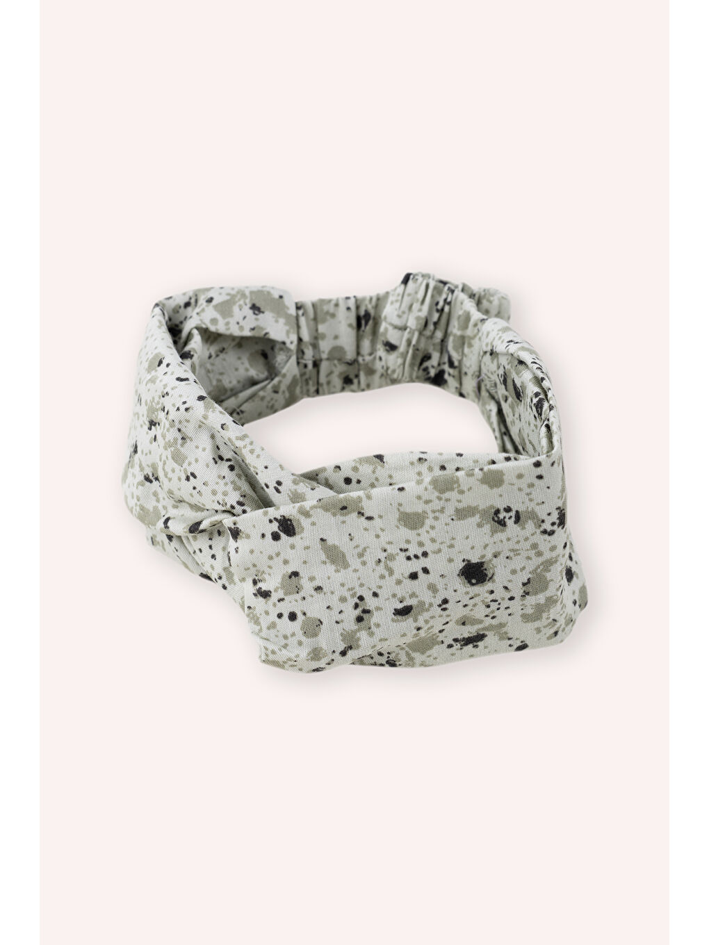 Kız Bebek Lastikli Haki Bandana-1