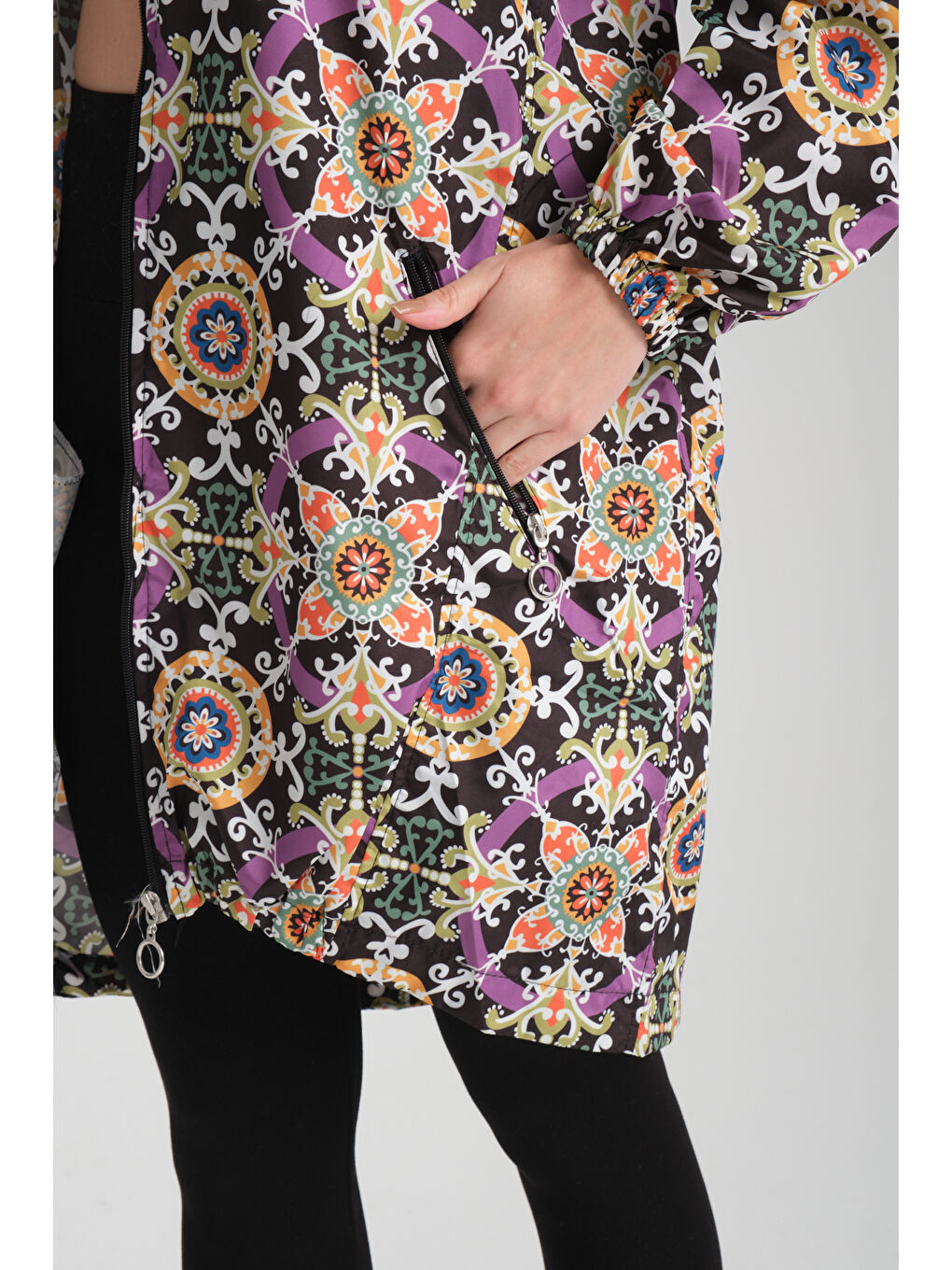 Turuncu Kadın Paraşüt Mont 2806-2