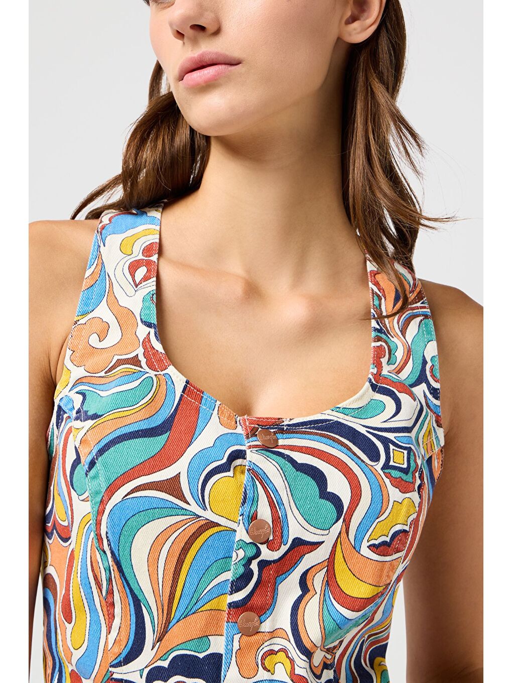 Karışık Slim Fit Dar Kesim V Yaka Çok Renkli Pamuklu Esnek Bluz-3