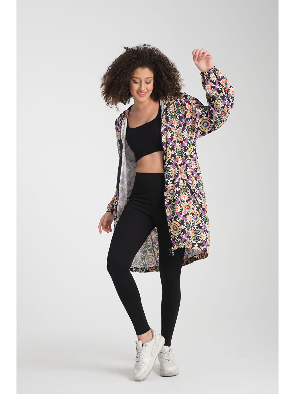 Turuncu Kadın Paraşüt Mont 2806-4