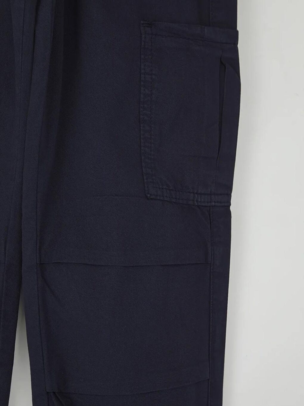 Lacivert Erkek Çocuk %100 Pamuk Cep Detaylı Lastikli Pantolon-4