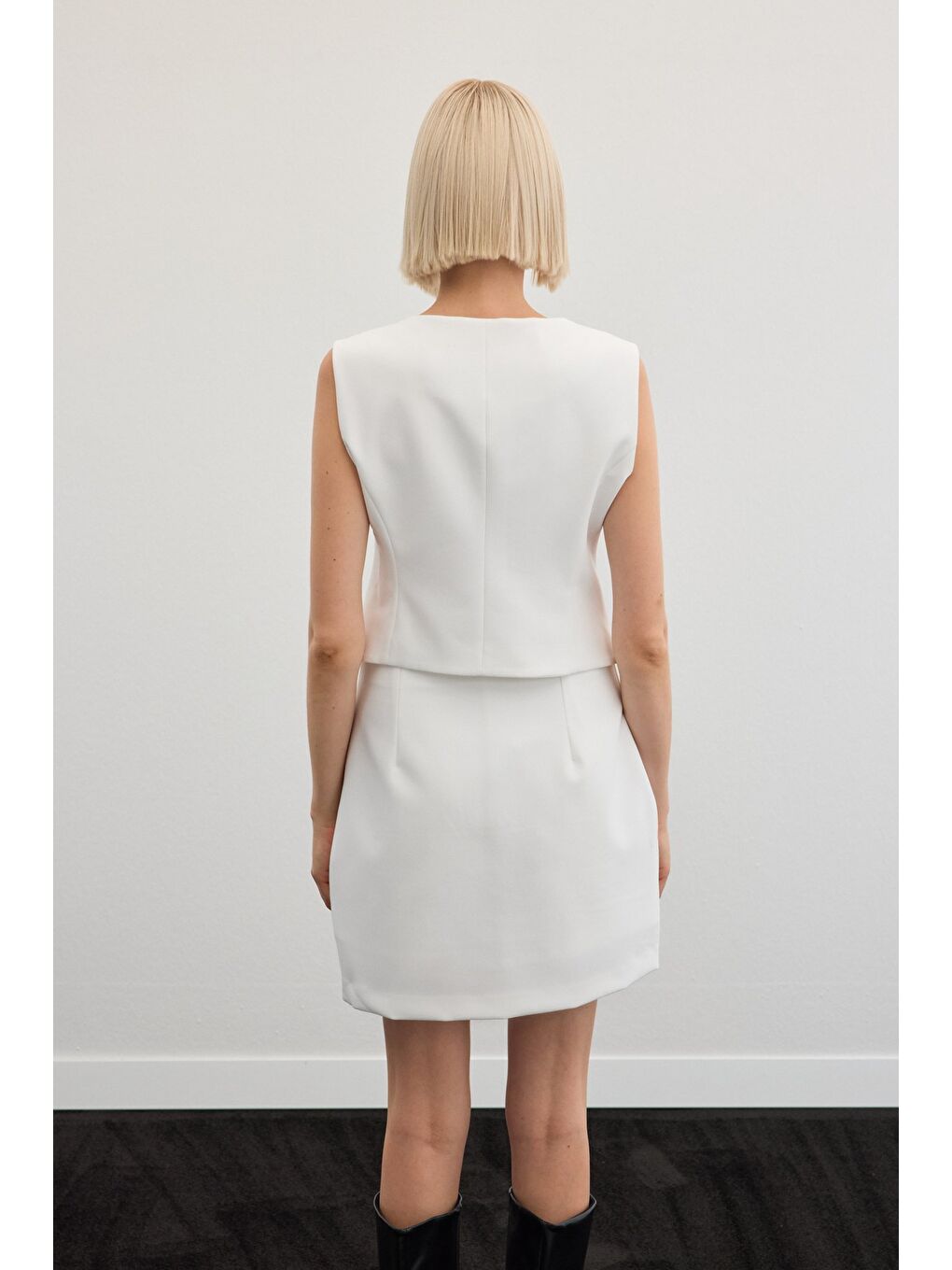 Klasik Yelek - Ekru-7