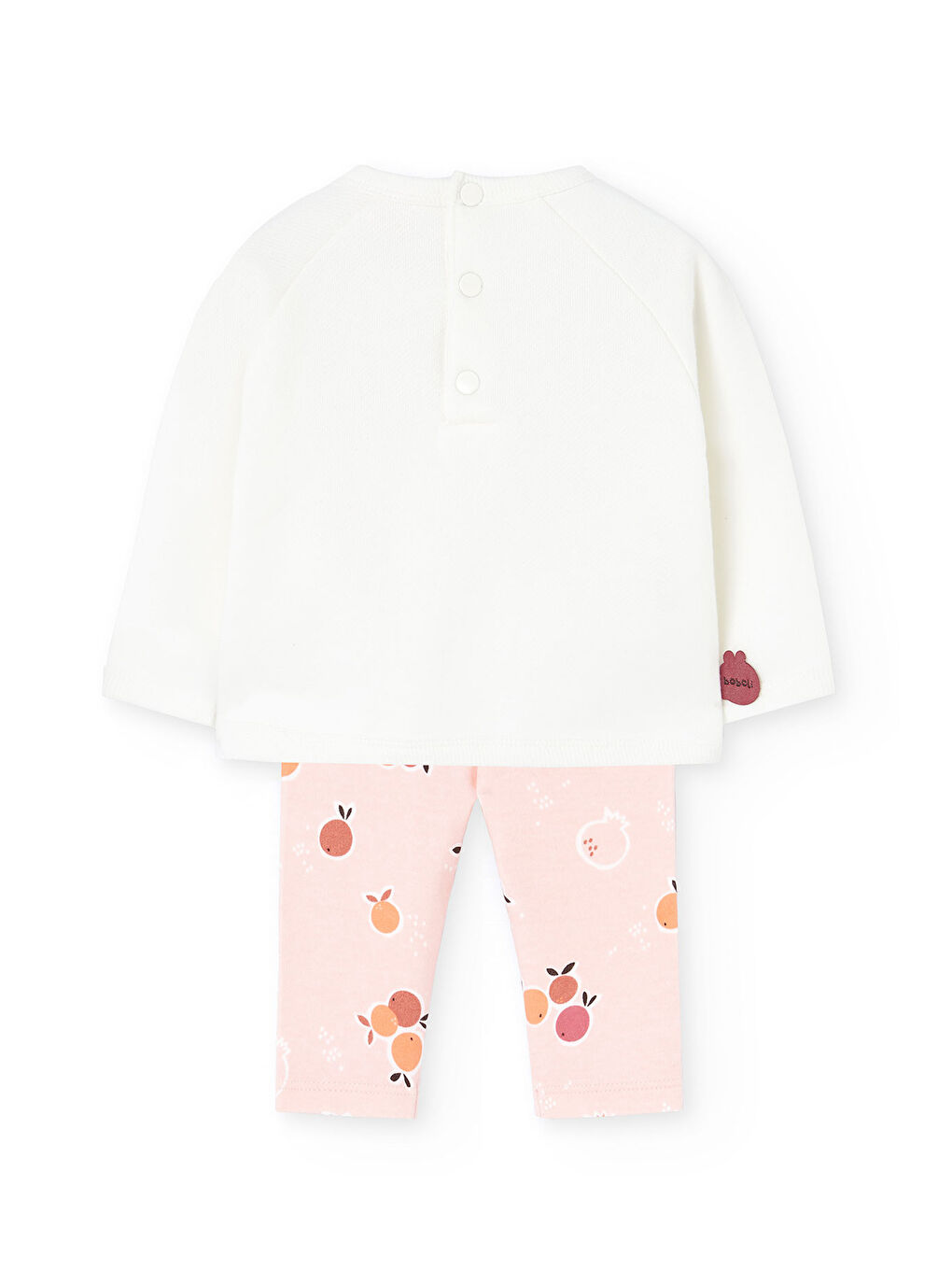 Pembe Kız Bebek Meyveler Baskılı Takım-1