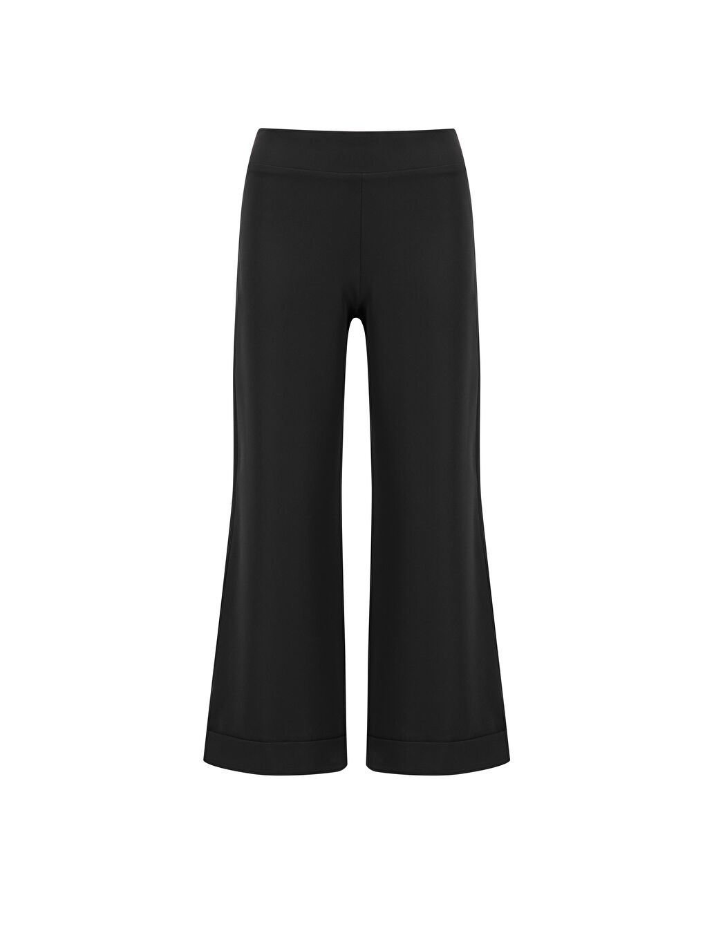Kıvrık Paça Culotte Pantolon 25Yt225 Siyah