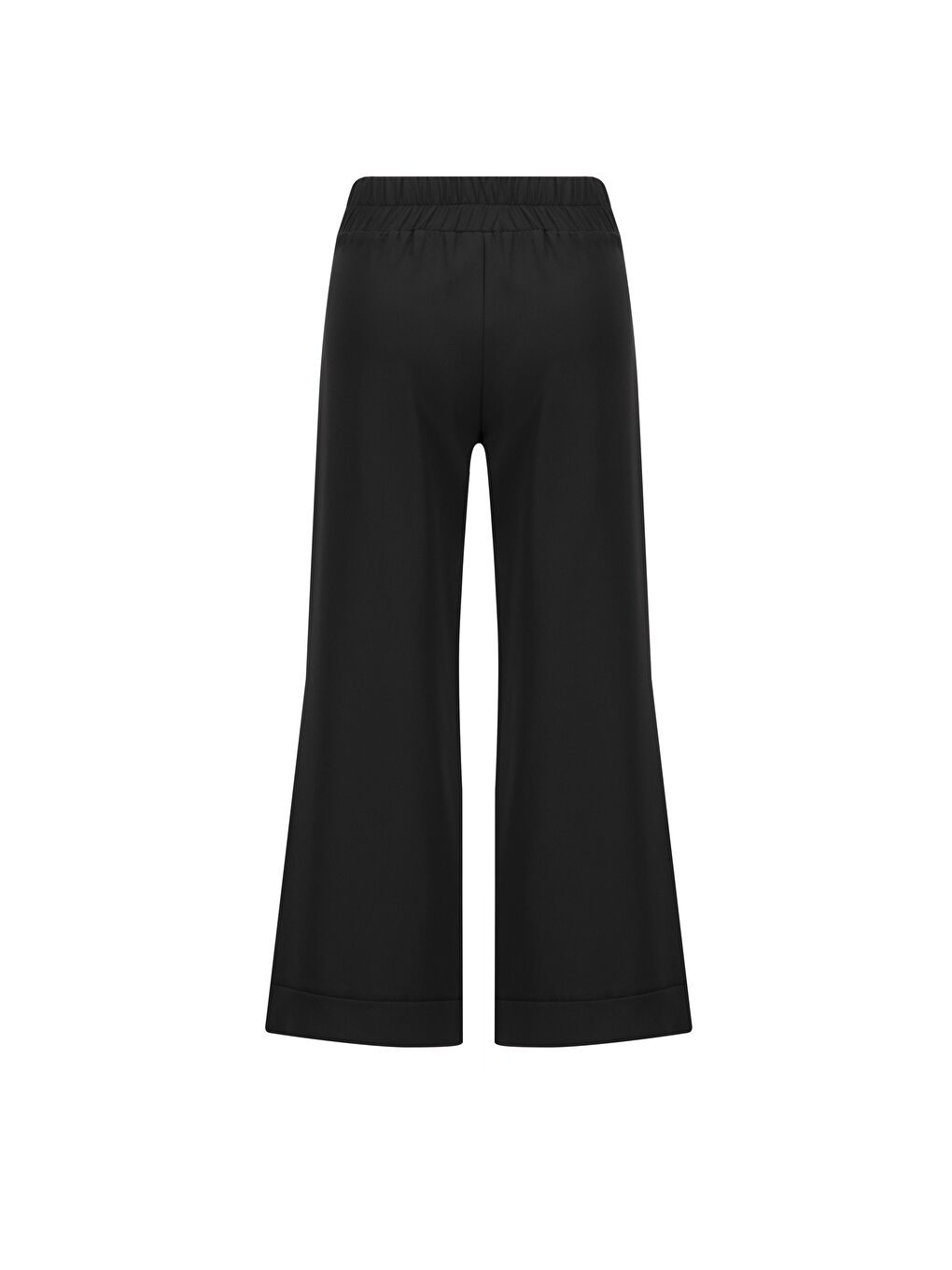 Kıvrık Paça Culotte Pantolon 25Yt225 Siyah-1