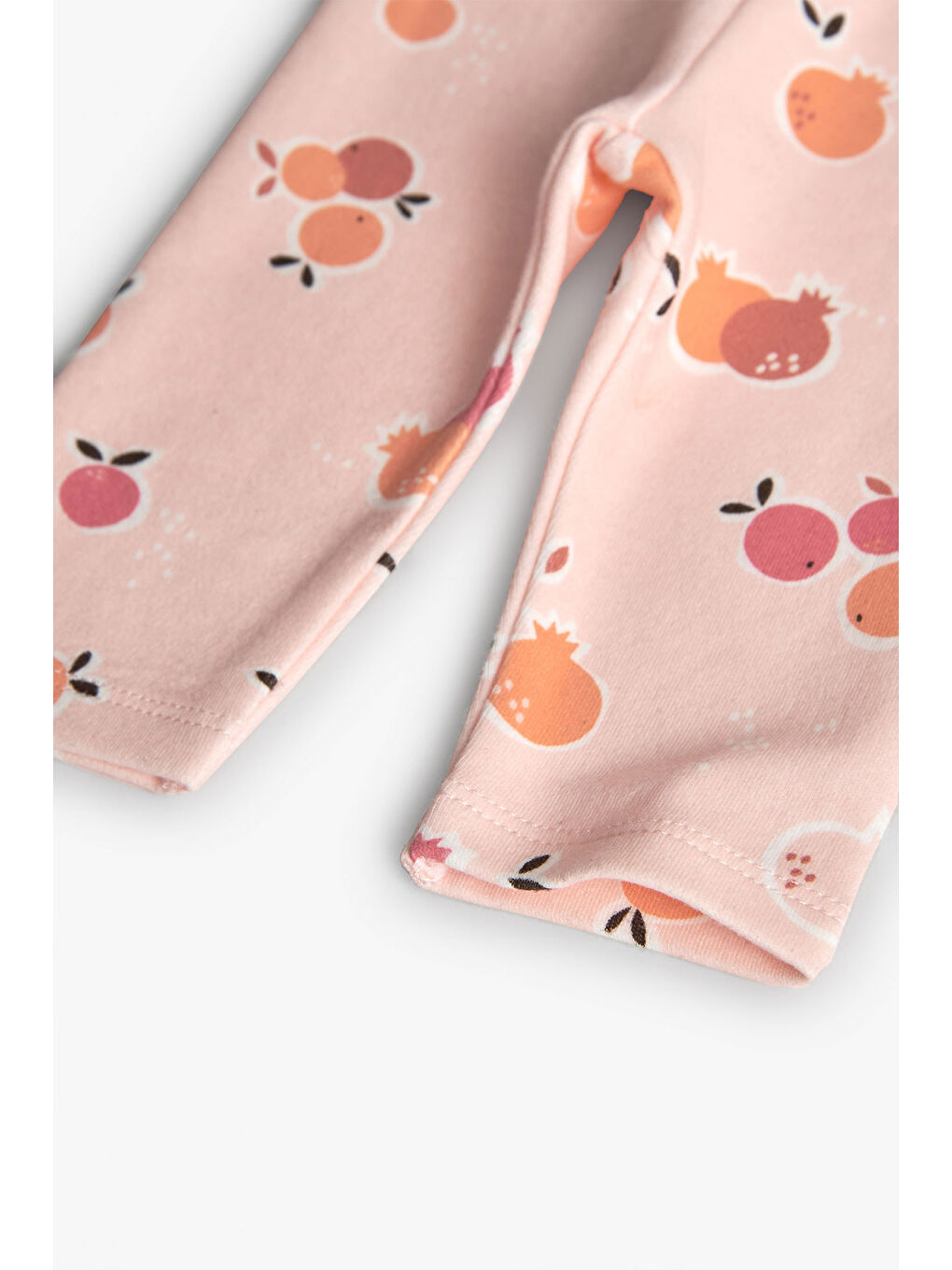 Pembe Kız Bebek Meyveler Baskılı Takım-7