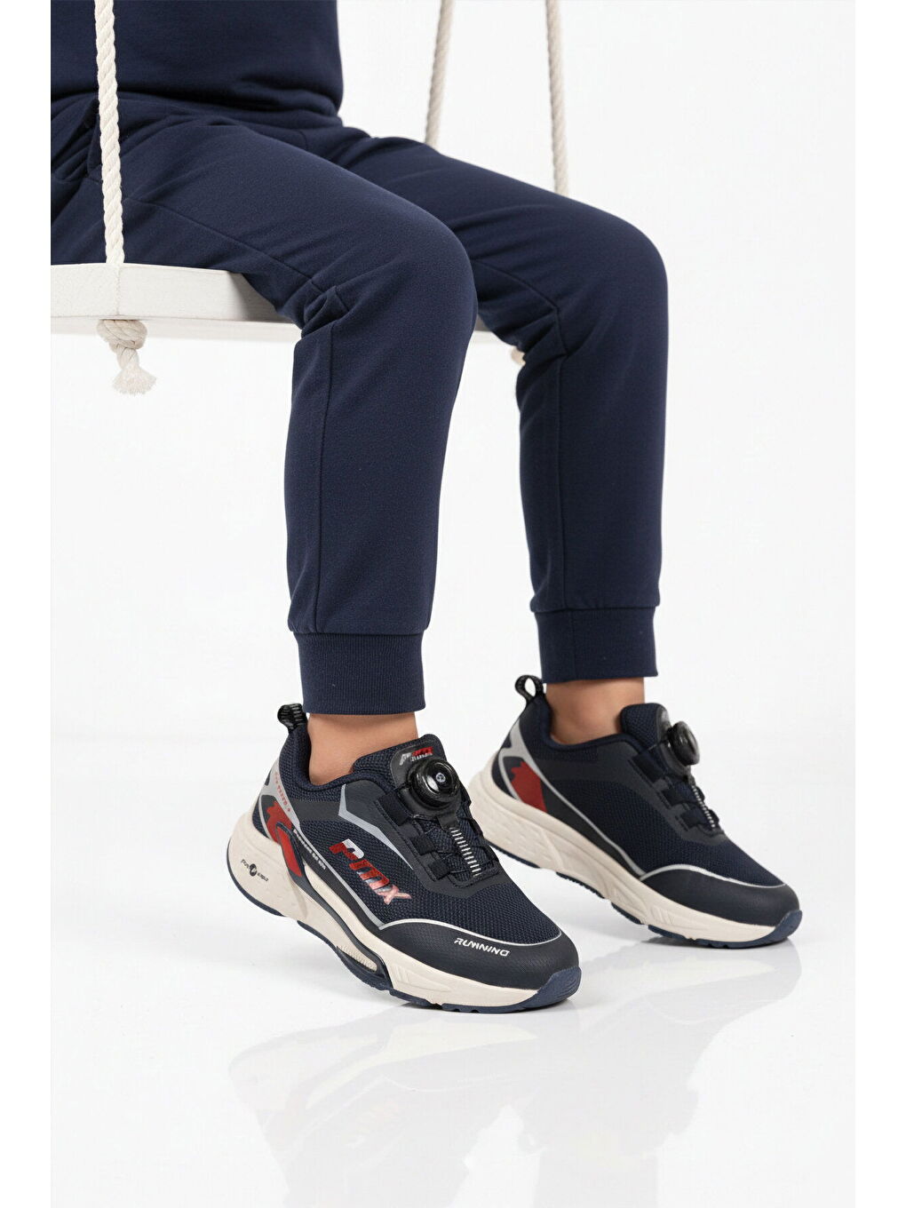 Lacivert Misina Bağcıklı Fileli Hafif Kız Çocuk Spor Ayakkabı 2036 F-2