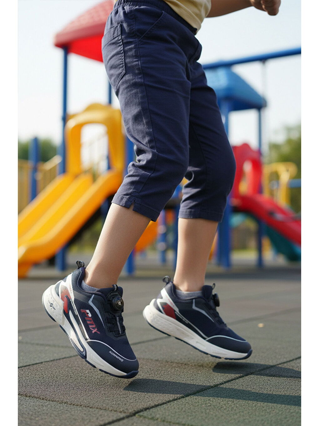 Lacivert Misina Bağcıklı Fileli Hafif Kız Çocuk Spor Ayakkabı 2036 F-3