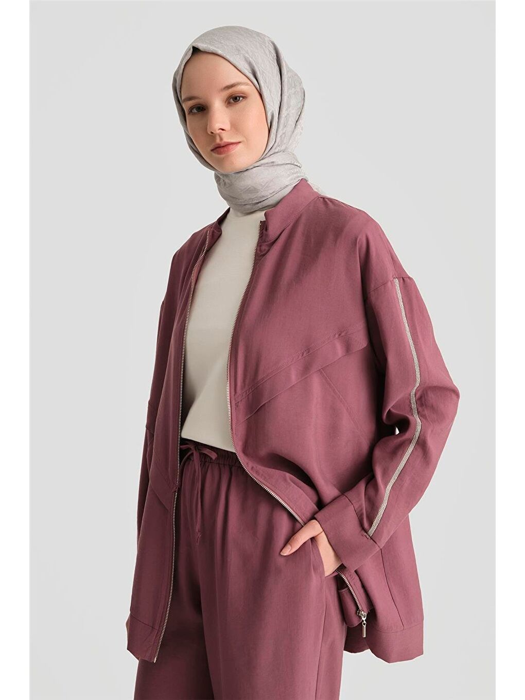 Pembe Cupra Hırka 25Yd4225-1 Gül Kurusu-2