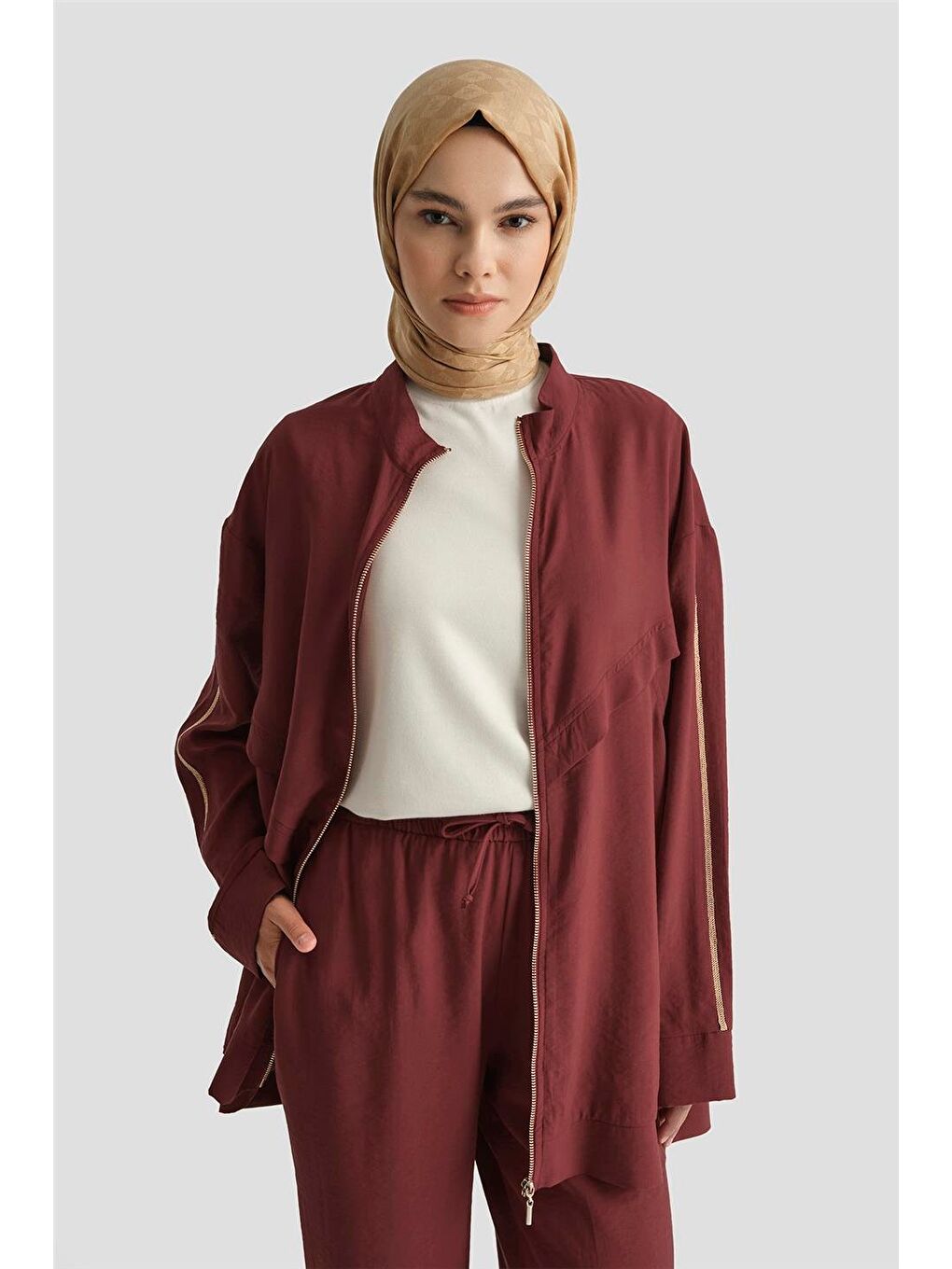 Cupra Hırka 25Yd4225-1 Bordo-2