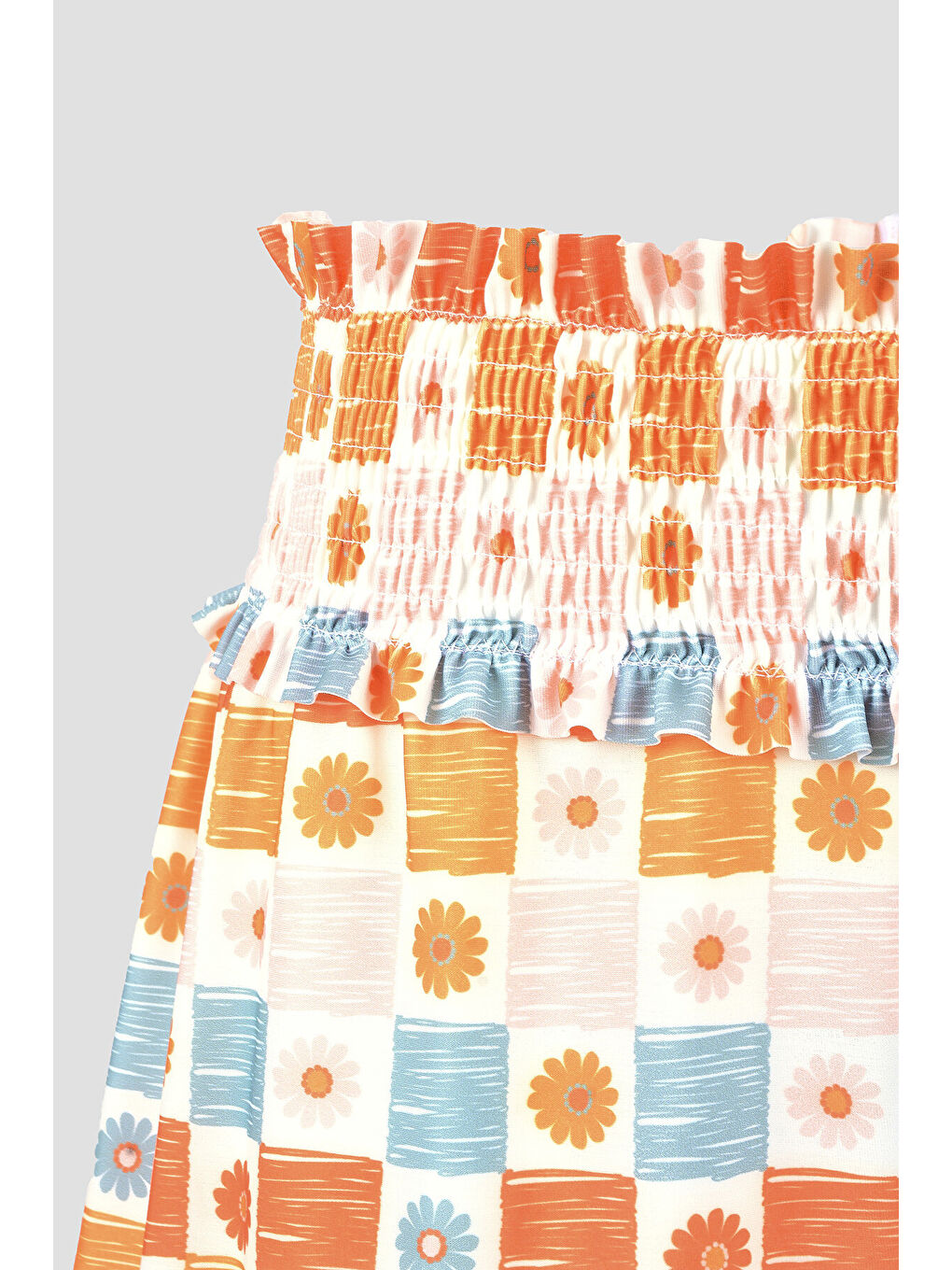 Turuncu Daisy Forest Şort Etek-1