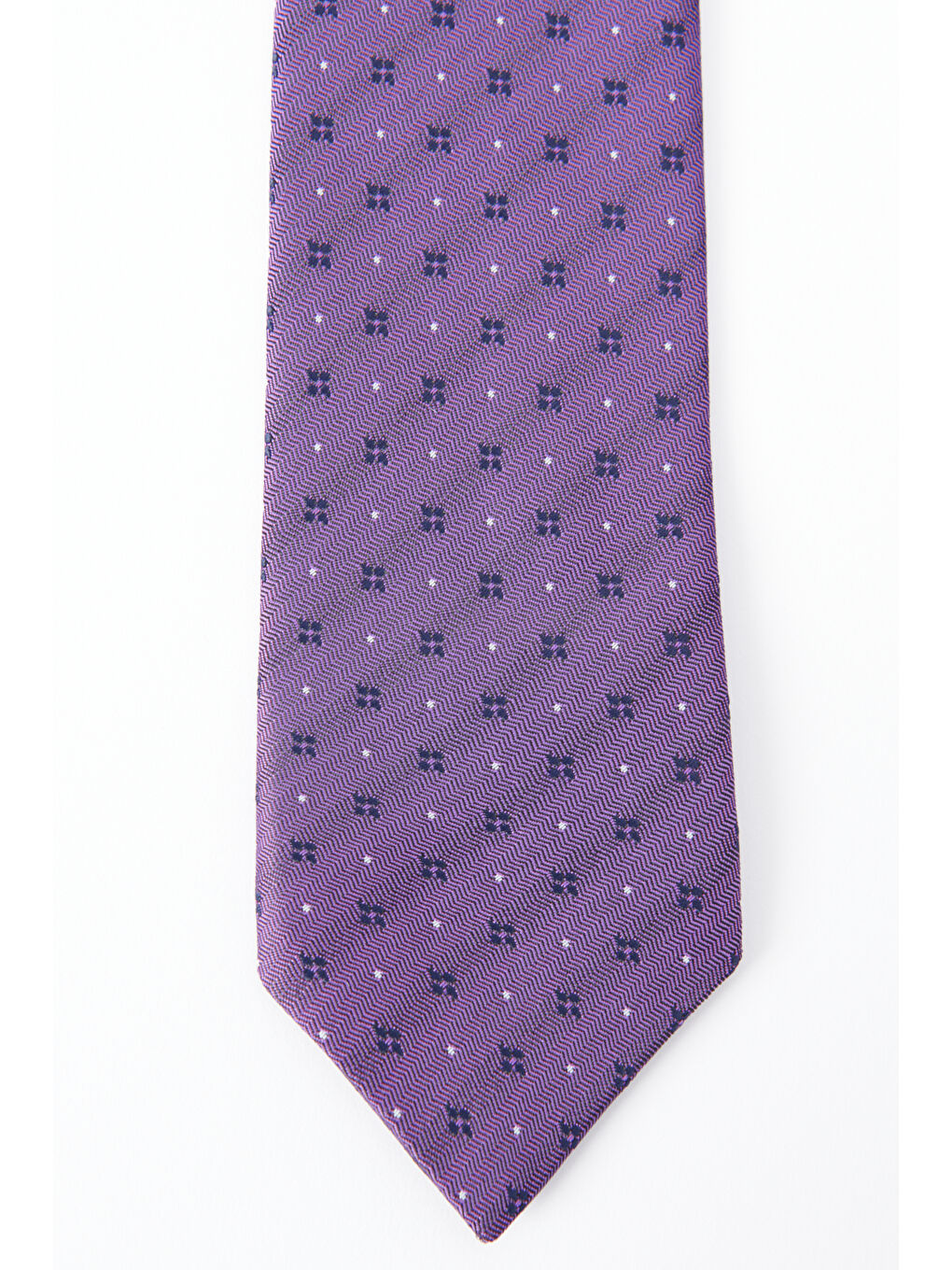 Erkek Mor Desenli Kravat-1