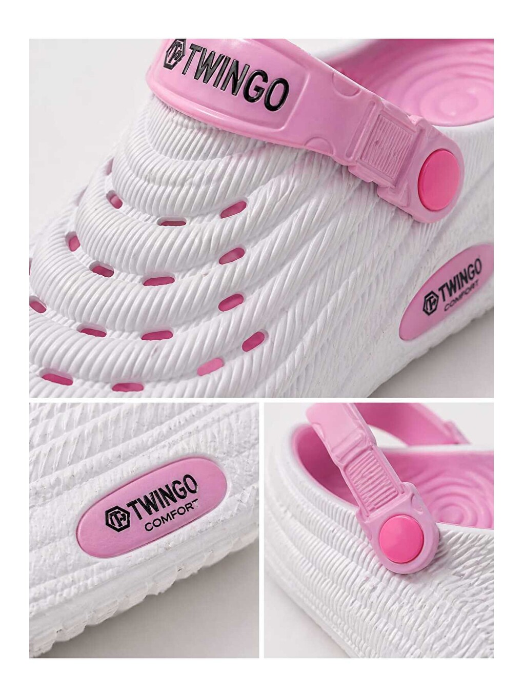 Beyaz Unisex Yazlık Terlik – Nefes Alabilir, Yumuşak Tabanlı, Ayarlanabilir Arka Bantlı Sandalet-5