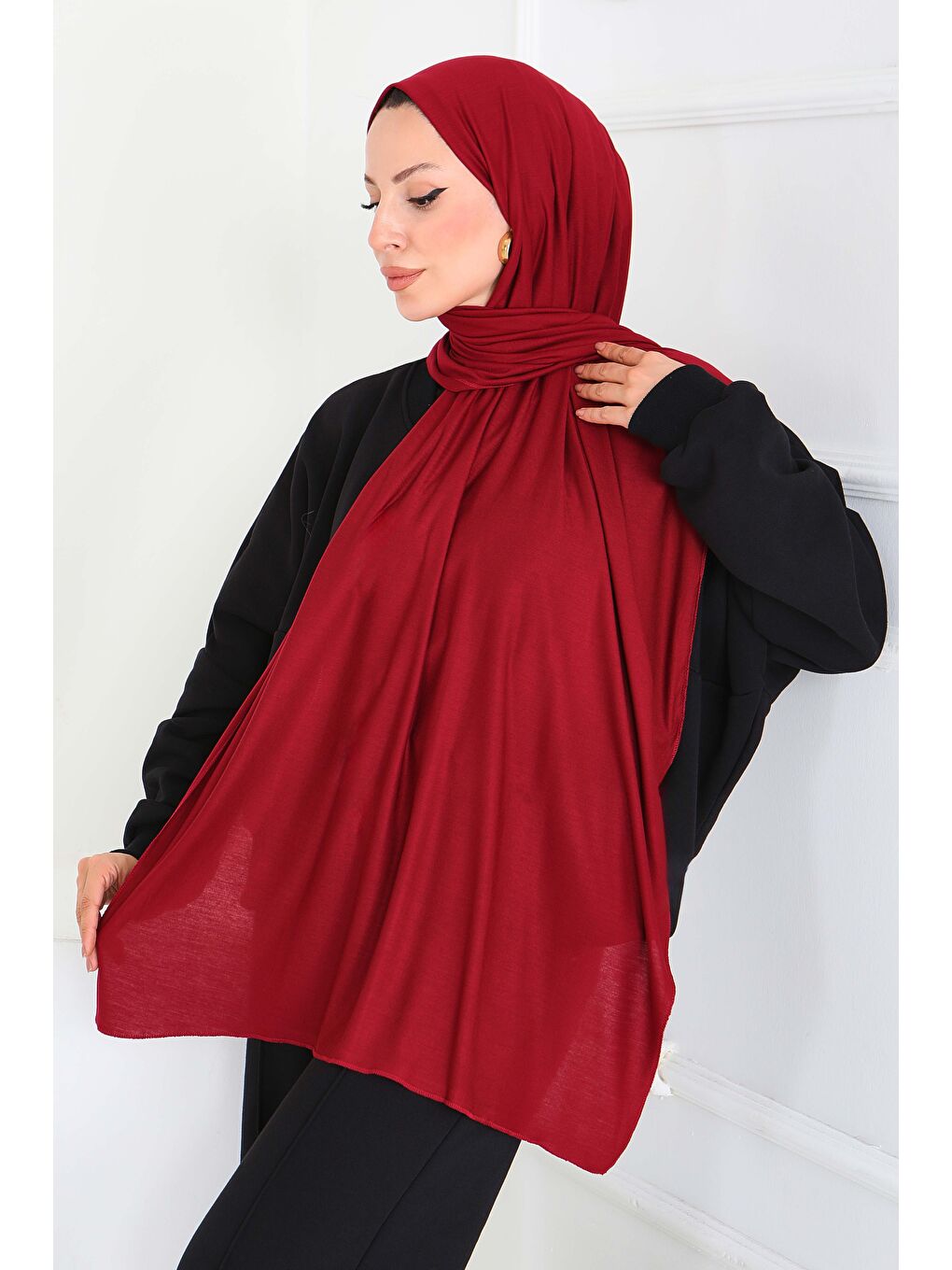 Penye Şal Bordo - 27854-BORDO
