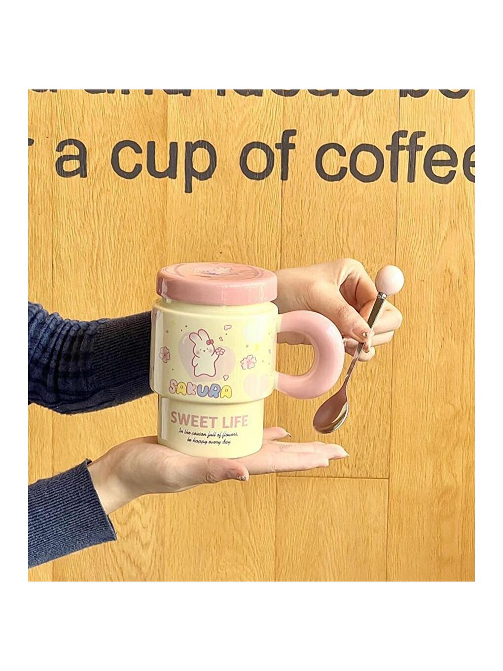 Karışık Mutlu Günler Temalı Seramik Kupa-1