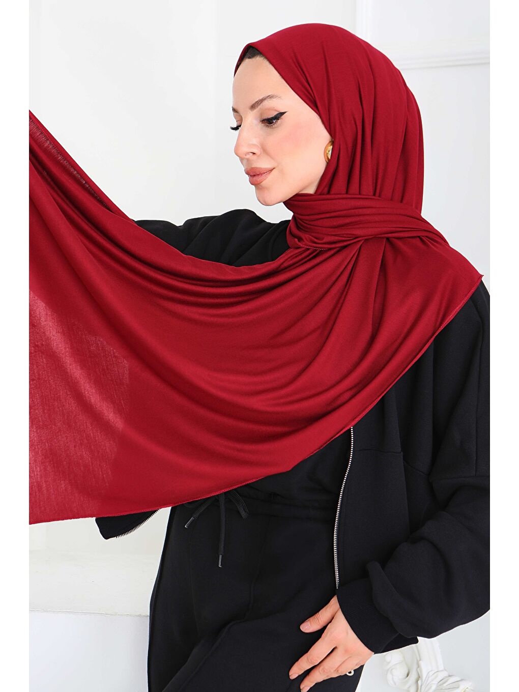 Penye Şal Bordo - 27854-BORDO-1