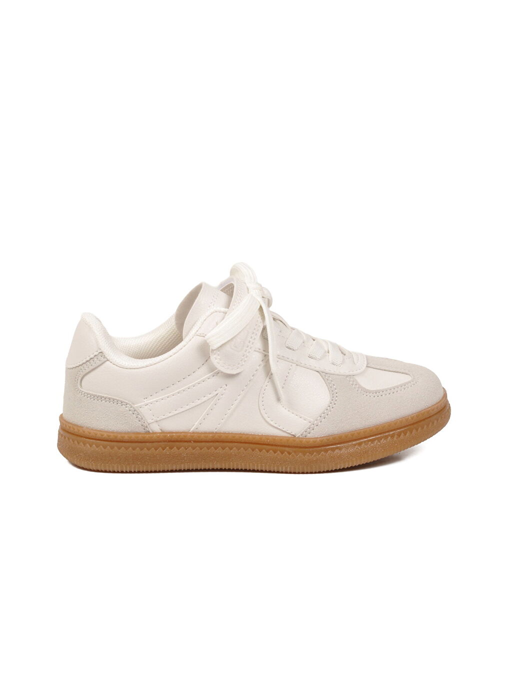 Beyaz Cırtlı Bağcıklı Unisex Çocuk Spor Ayakkabı Berry F