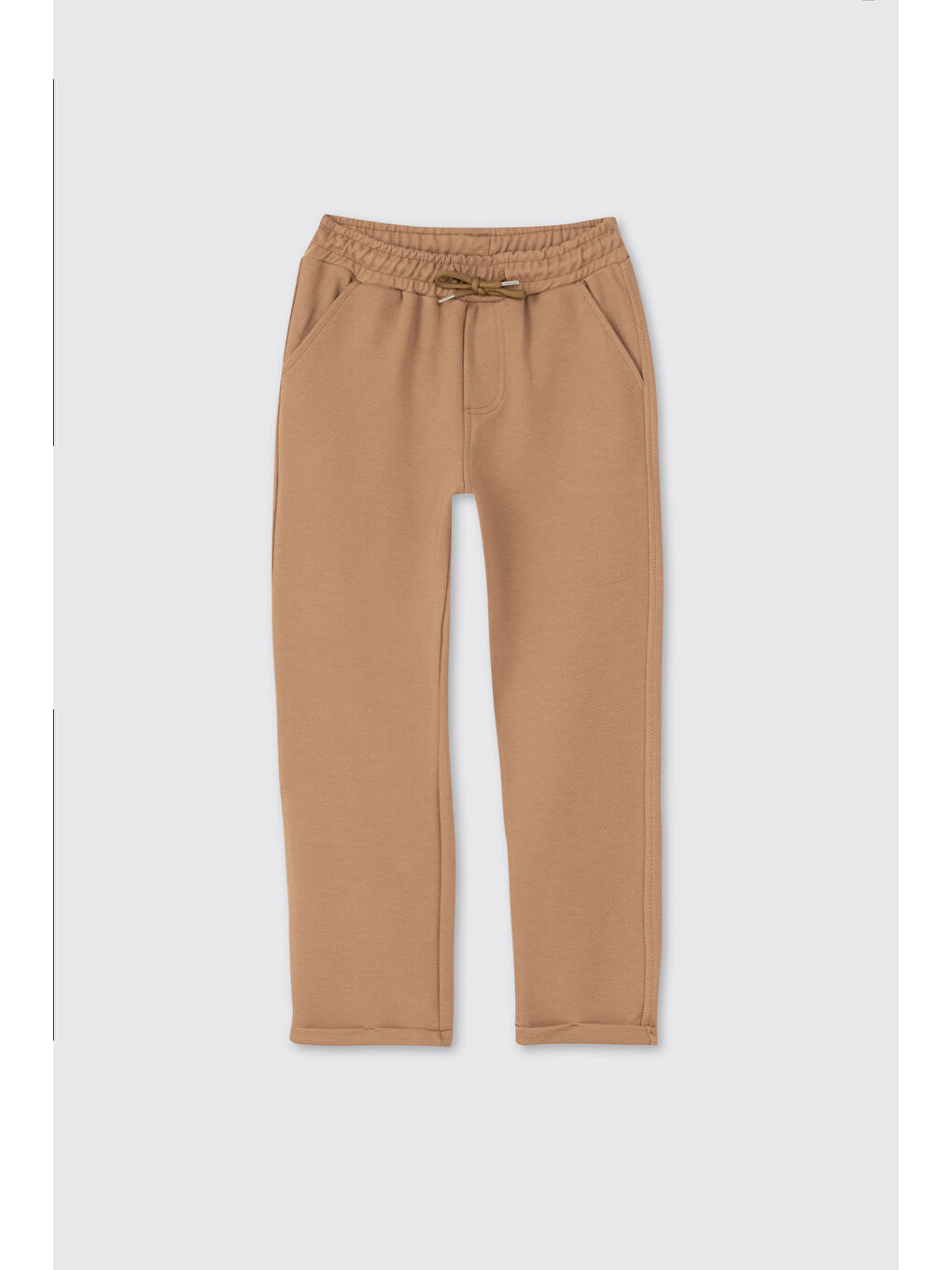 Erkek Çocuk Bej Örme Pantolon