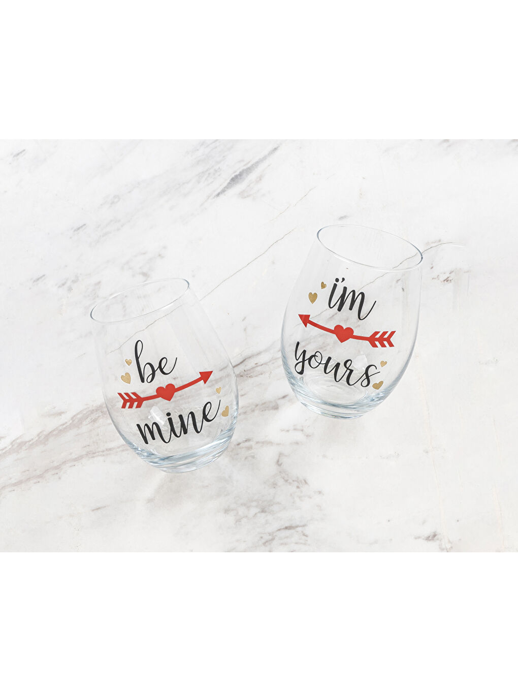 Beyaz Be Mine' & 'I'm Yours' Bardak Seti
