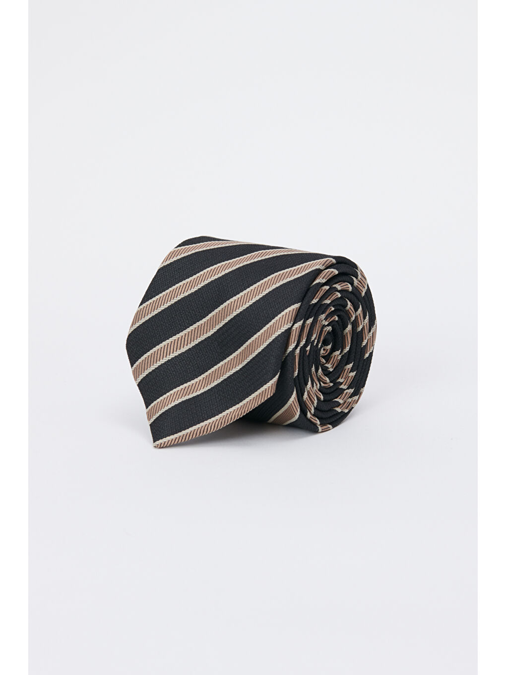 Erkek Siyah-Bej Desenli Kravat