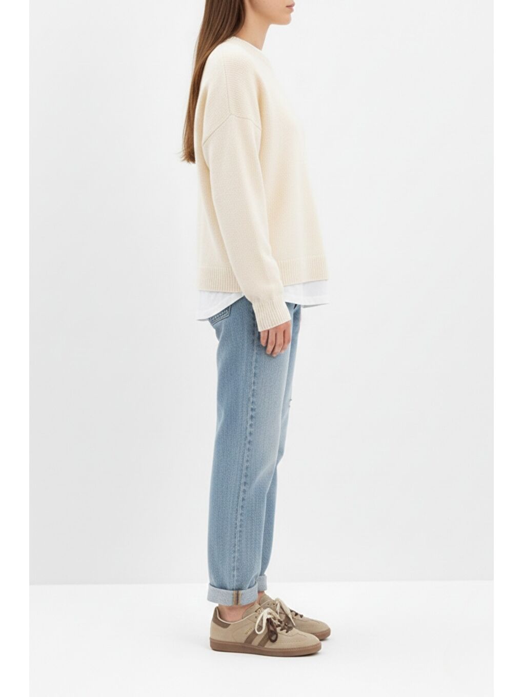 Bej TAUPE Çift Bağcıklı Günlük Kadın Sneaker Spor Ayakkabı